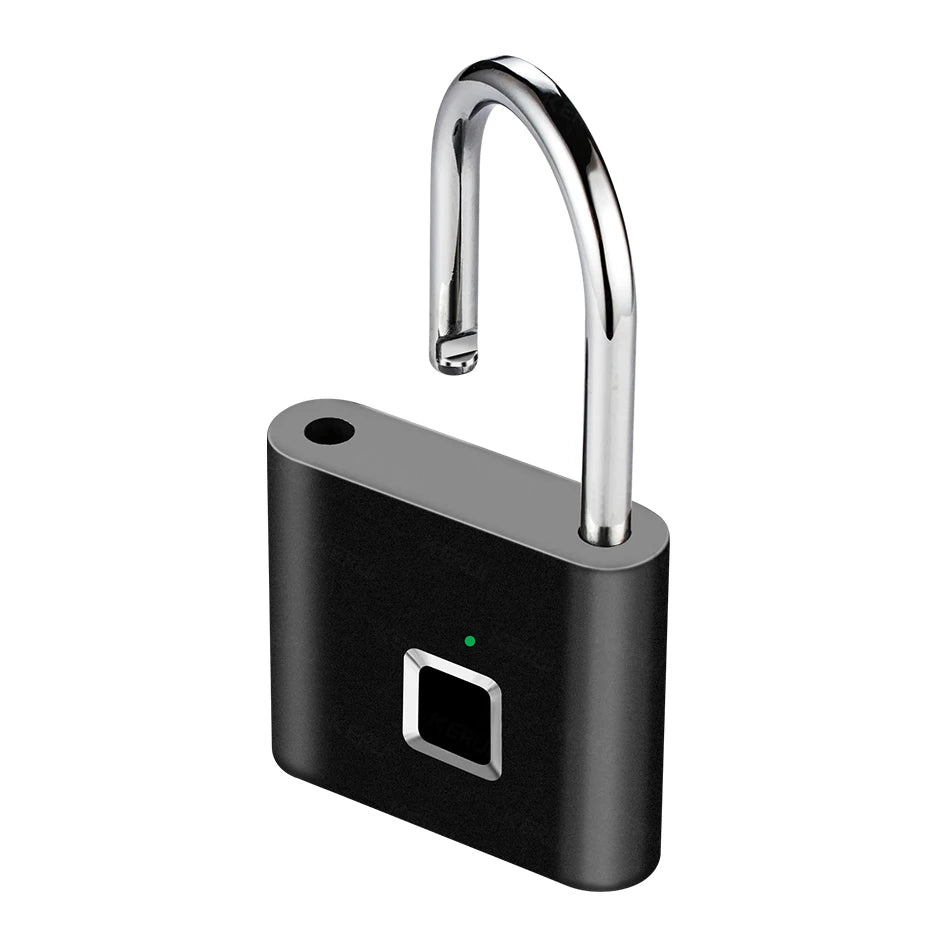 Cadeado Inteligente com Impressão Digital KERUI USB Recarregável à Prova d'Água
