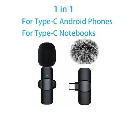 Microfone de Lapela Sem Fio para iPhone e Android Basix