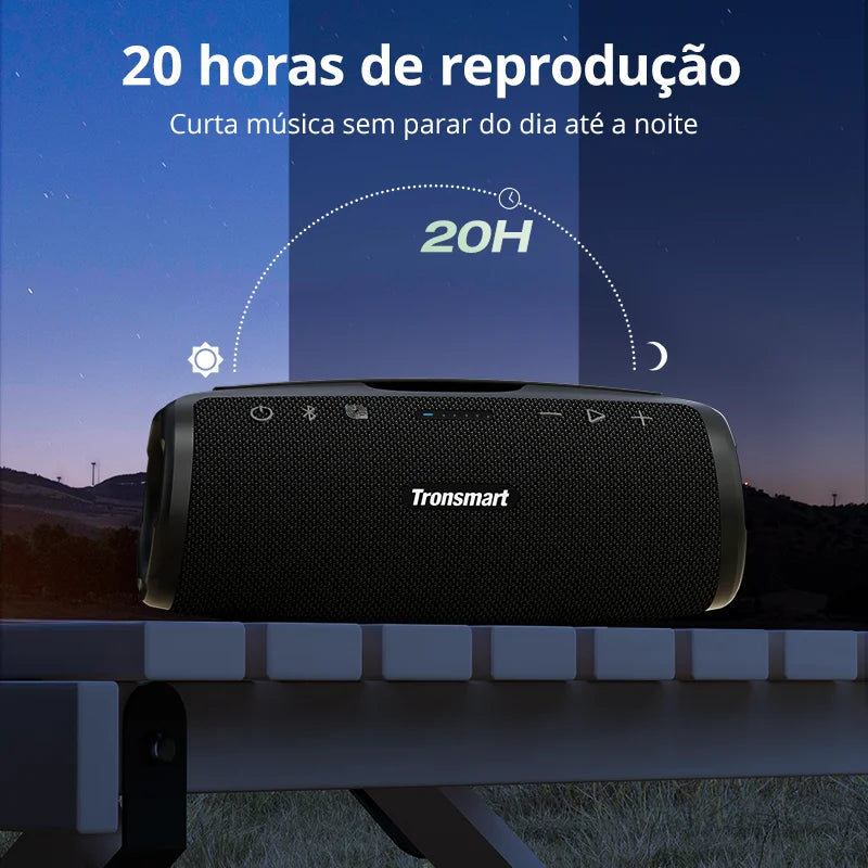Caixa de Som Bluetooth Tronsmart Mirtune S100 50W IPX7 com Powerbank Integrado