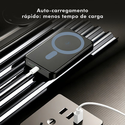 Power Bank Magnético Coibel com Carregamento Sem Fio Portátil
