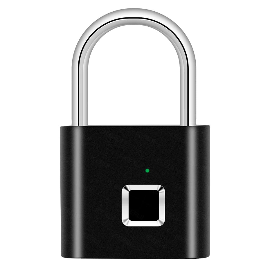 Cadeado Inteligente com Impressão Digital KERUI USB Recarregável à Prova d'Água