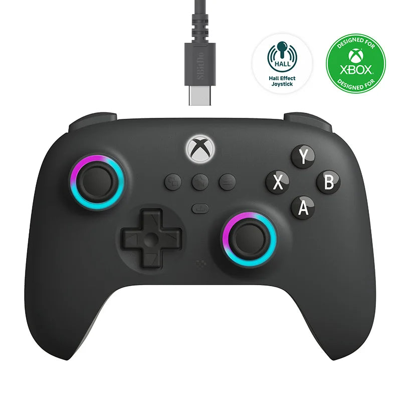 Controle Gamer 8BitDo Ultimate C com Fio para Xbox RGB e Hall