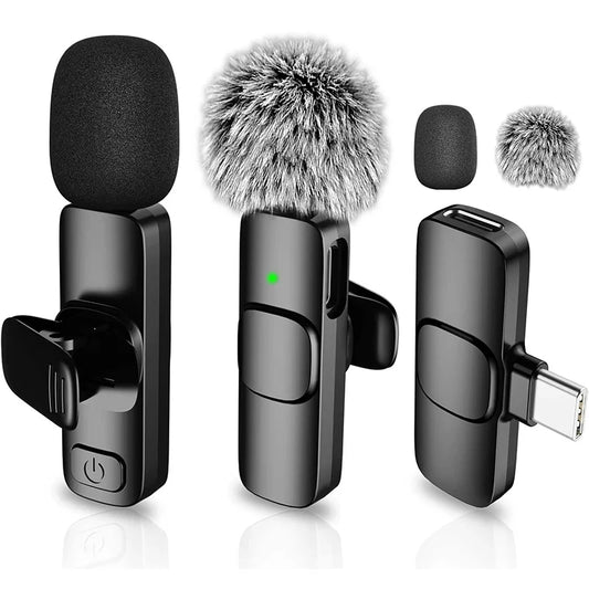 Microfone de Lapela Sem Fio para iPhone e Android Basix