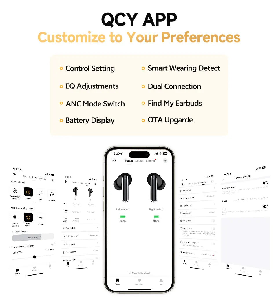Fone de Ouvido QCY MeloBuds Pro Bluetooth 5.3 ANC Hi-Res com Cancelamento de Ruído