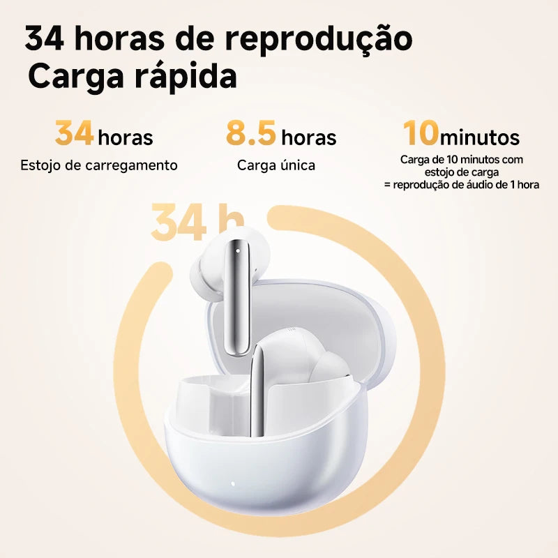 Fone de Ouvido QCY MeloBuds Pro Bluetooth 5.3 ANC Hi-Res com Cancelamento de Ruído