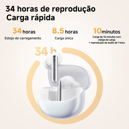 Fone de Ouvido QCY MeloBuds Pro Bluetooth 5.3 ANC Hi-Res com Cancelamento de Ruído