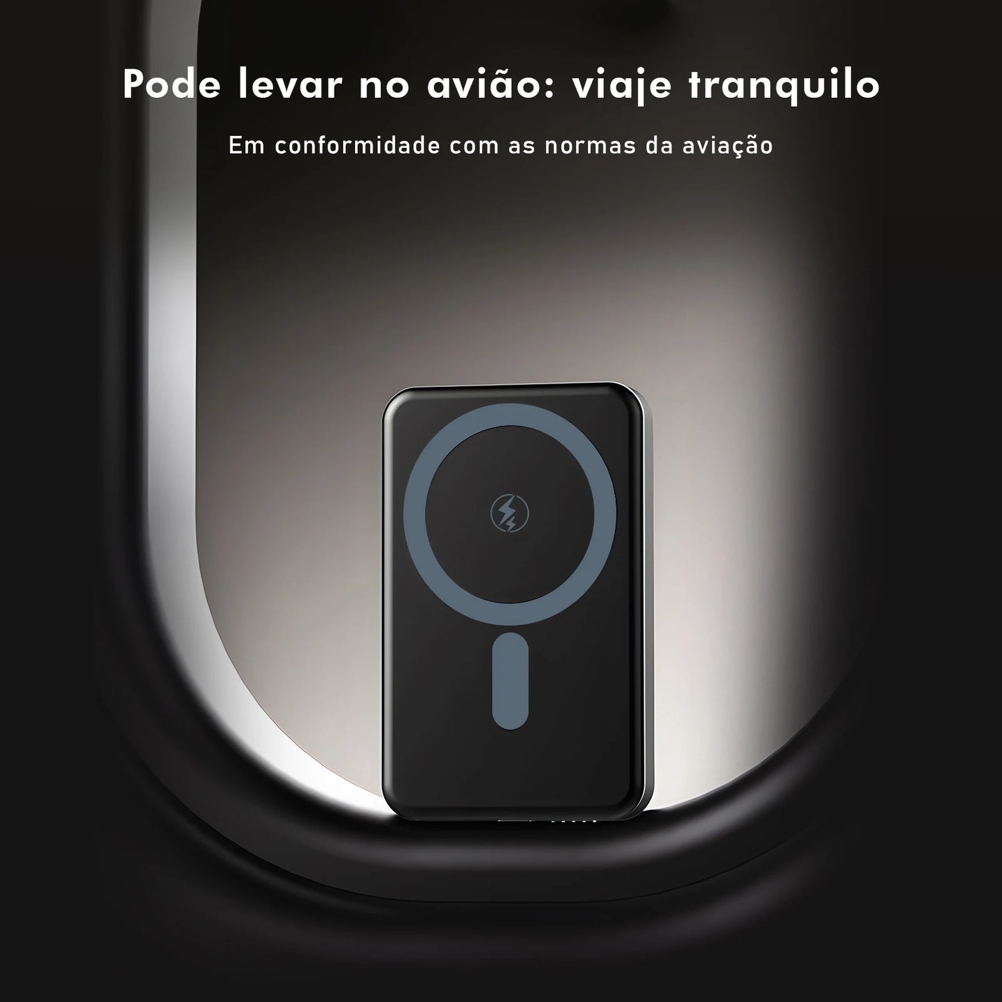 Power Bank Magnético Coibel com Carregamento Sem Fio Portátil