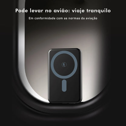 Power Bank Magnético Coibel com Carregamento Sem Fio Portátil