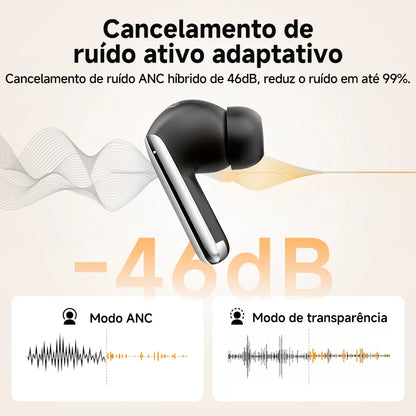 Fone de Ouvido QCY MeloBuds Pro Bluetooth 5.3 ANC Hi-Res com Cancelamento de Ruído