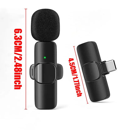 Microfone de Lapela Sem Fio para iPhone e Android Basix